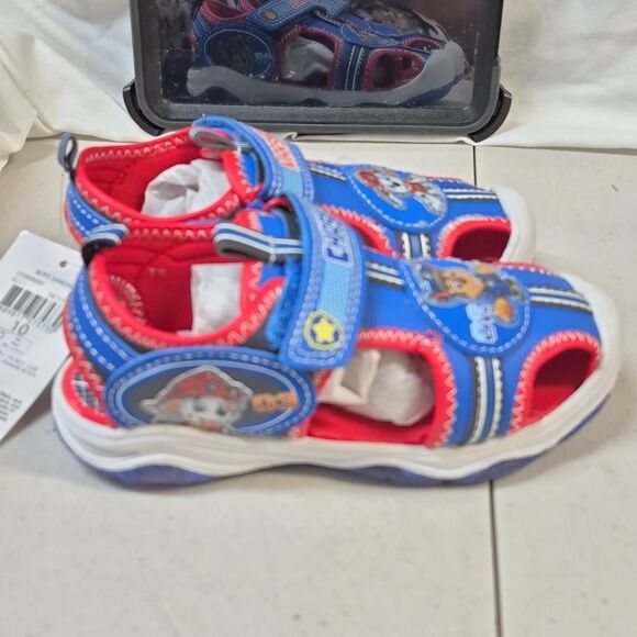 Chase & Marshall Paw Patrol Kids Toddler 10 Blue Light Up Sandals - New - Picture 3 of 5